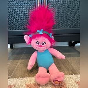 Build A Bear Plush Poppy Troll Pink Doll  21"